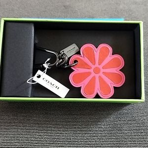 Coach flower keychain